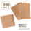 Χάρτινες σακούλες σάντουιτς Kraft Wax 8" x 6" (Συσκευασία των 200 τεμαχίων) 2