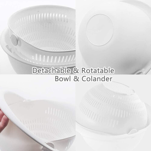 Swivel Drainer Bowl Strainer 2-in-1 White 2