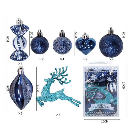 Cailmei Christmas Balls Decorations Green Set 2