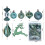 Cailmei Christmas Balls Decorations Green Set 4