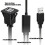 2 In 1 USB Car Chargers Cable Square Clip Type Waterproof-2m 4