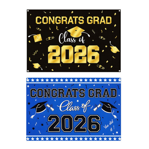 Photographic Backdrop For 2026 Graduation Event Black-Black 1