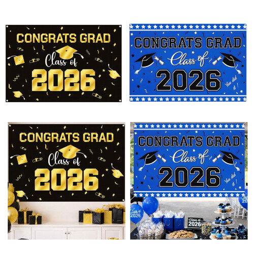 Photographic Backdrop For 2026 Graduation Event Black-Black 2
