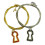 Elegant Hollow Key Clavicle Chain With Geometric Patterns-Red 2