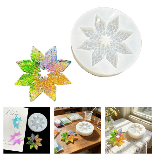 Crystal Epoxy Resin Snowflake Silicone Mold For Jewelry Making 1