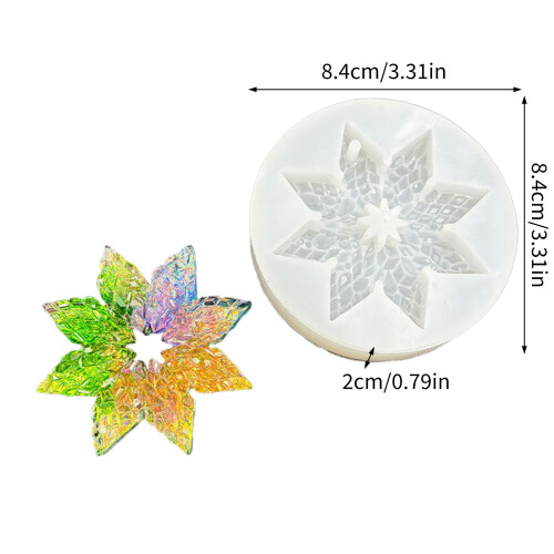 Crystal Epoxy Resin Snowflake Silicone Mold For Jewelry Making 2