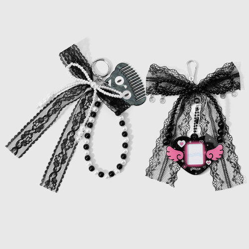 Cool gotisch sleutelhangeraccessoire met hartframe en-B 1
