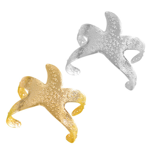 Elegant Adjustable Starfish Bracelet Unique Ocean Theme-Silver 1