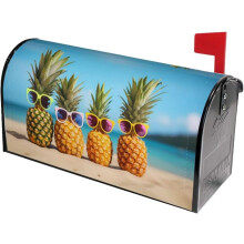 Tropical Pineapple Mailbox Cover Magnetic 21x18 in