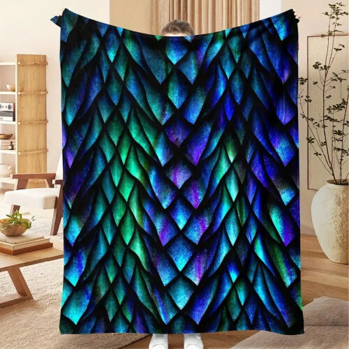 Double-Sided Velvet Blanket Geometric Pattern 2