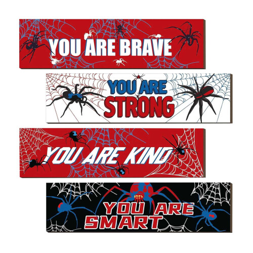 Spider-Man Wanddeko-Set aus Holz – 4-teilig