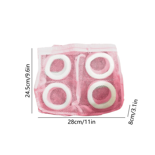 Shoe Care Washing Bag Mesh Thickened Pink 1 Pack 2