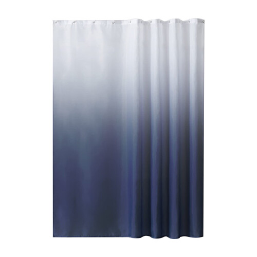 Polyester Shower Curtain Sky Blue with Grommets 1 Piece 1