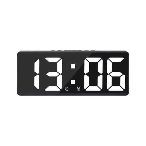 Viflosae Digital Alarm Clock Large LED Black Frame 1