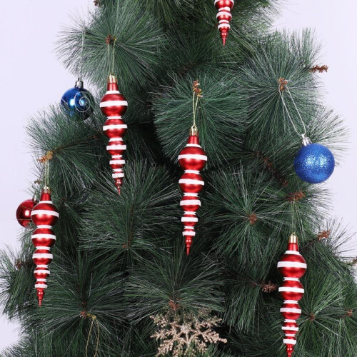 Boules de Noël décoratives en forme de glaçon (6 pièces) 2