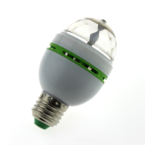 Ampoule disco rotative LED RGB culot E27 1