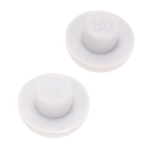 Toilet Seat Bumper Gasket Set Grey 2 pcs 1