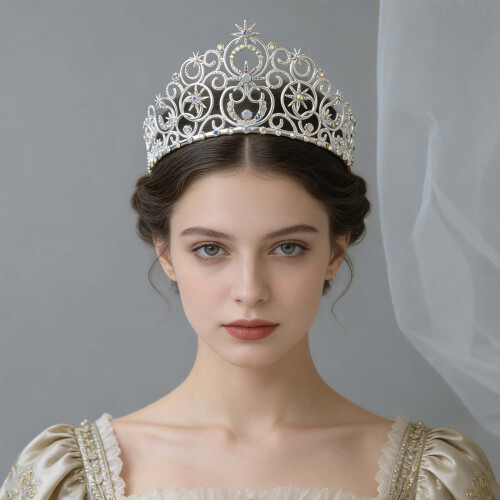 Prinzessinnen-Diademe, Haarschmuck,- schickes Silber 2