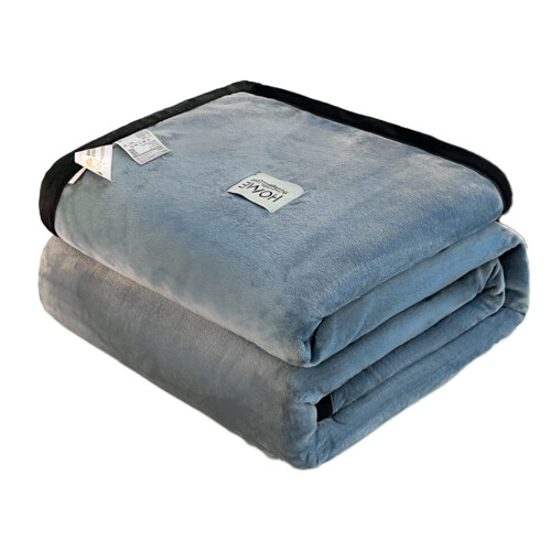 Flannel Air Conditioner Blanket 100x140cm Navy 1