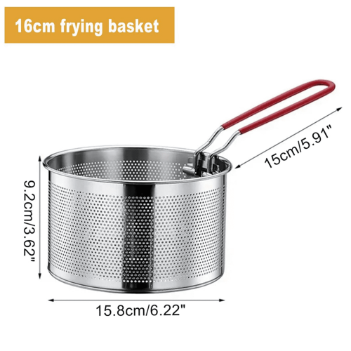 Stainless Steel Frying Basket with Long Handle 20 cm 2