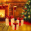Coffret de 3 boîtes cadeaux lumineuses de Noël dorées 3