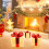 Coffret de 3 boîtes cadeaux lumineuses de Noël dorées 4