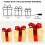 Coffret de 3 boîtes cadeaux lumineuses de Noël dorées 5