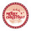 Merry Christmas Round Rug 23.6" Red Polyester 4