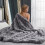 Faux Fur Throw Blanket 60 x 70 in Grey 2