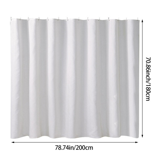 White PEVA Shower Curtain Liner36x72in 2