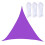 Vela de sombreamento triangular Cbcbtwo de 1,98 m (6,5 pés) roxa com bloqueio UV 2
