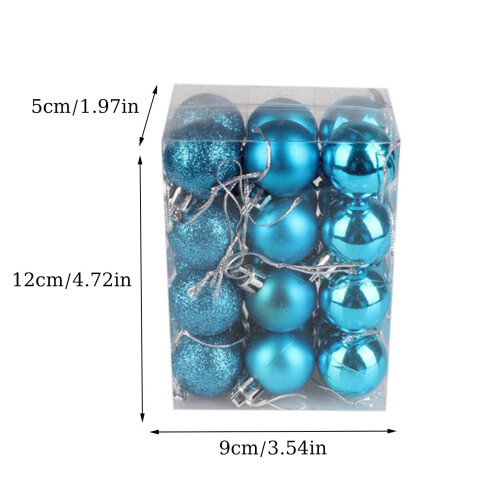 Staron Sky Blue Christmas Ornaments 30mm 48pcs 2