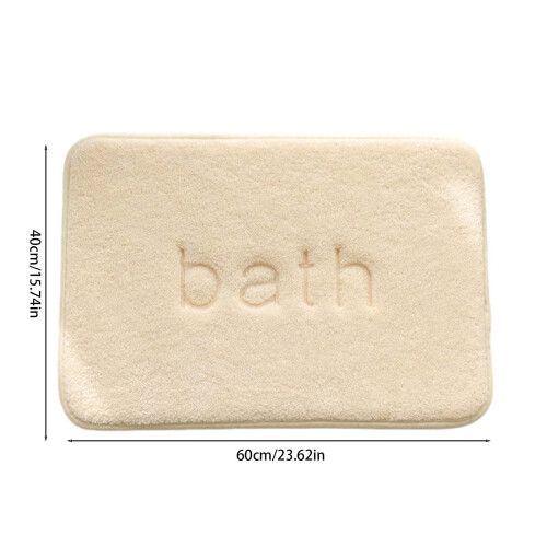 Kcavykas Mikrofaser-Badematte aus Memory-Schaum, Weiß 2