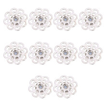 10 Pieces Tight Earring Backs For Heavy Studs Flower-white gold