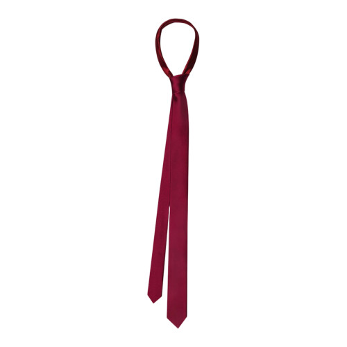 Stylish Narrow 3.5cm Polyester Tie Trendy Design-Wine Red
