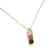 Simple Yet Elegant Oval Crystal Necklace Stainless Steel