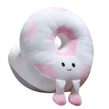 Plush Football Themed Napping Cushion Easy Carry Desk Rest-Pink