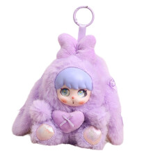 Cute Plush Rabbit Keychain With Soft Fabric And Sturdy-Purple