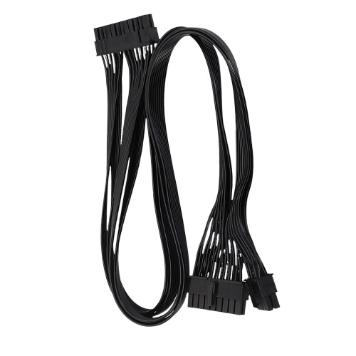 18+10Pin To 24Pin Power Cable Replace for-Black flat wire