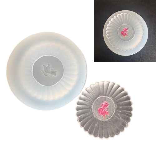 Silikon-Goldfisch-Tellerform, 5,5 cm, ideal für 1