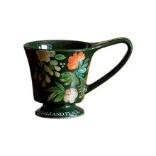 Duurzame keramische koffiemok met uniek-201-300 ml Legergroen