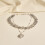 Artistic Double Layer Beaded Necklace Retro Irregular-Gray 5