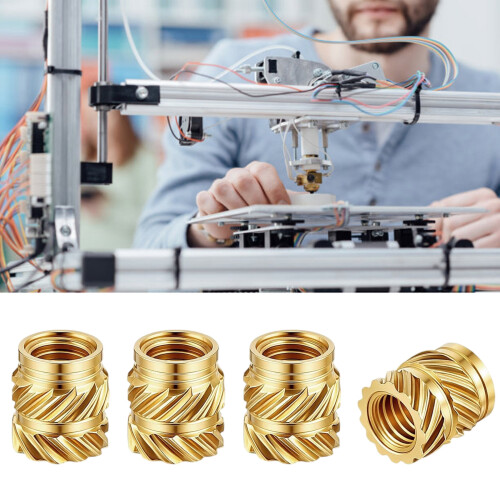 200 Stück Rändelmuttern-Einsätze für 3D-Druck, Spritzguss, 1