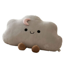 Velvets Cloud Design zitkussen stoel rugsteunkussen voor-grijs