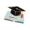 Portable Alloy Doctoral Cap Pin For School Uniform-Blue 1