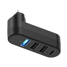 Flexibler Winkel-USB-Typ-C-Konverter-Adapter, perfekt-Schwarz