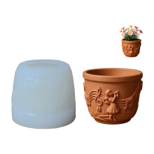 Music Girl Flowerpot Mold Suitable for Crafts Decorative Candle