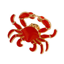 Cute Lobster Crab Alloy Brooch Sea Theme Jewelry Pin For-1