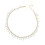 Collier de perles d'espacement plaqué or sophistiqué avec-Blanc 1
