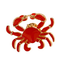 Unieke strandstijl legering kreeftkrab broche mode corsage pin-1